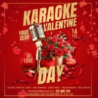 Karaoke Valentine Day Instagram Post template