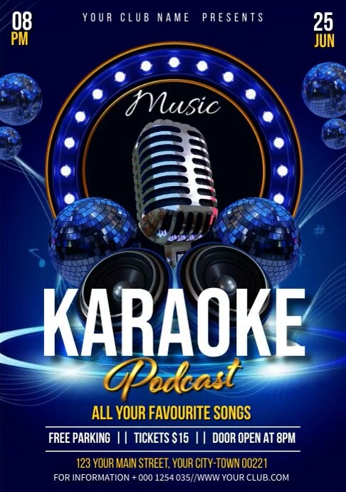 Copia de karaoke video ads flyer | PosterMyWall