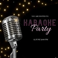 Karaoke Video Poster Square (1:1) template