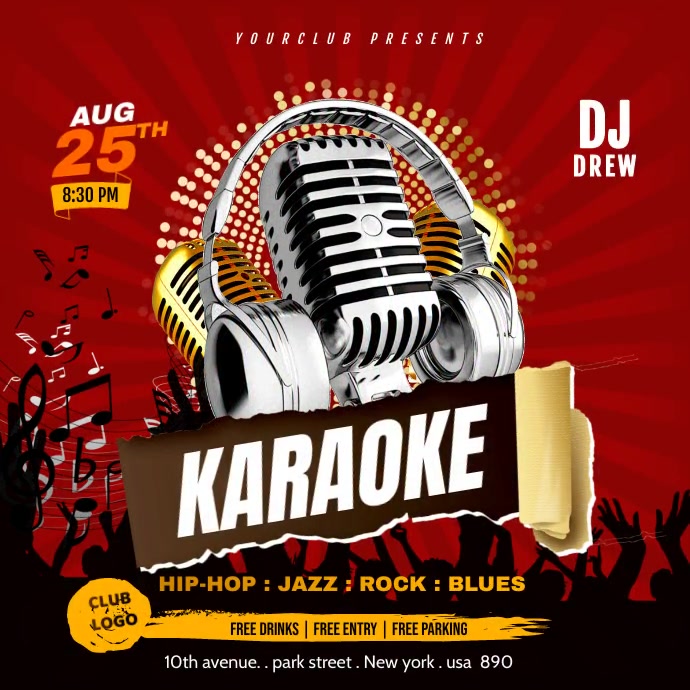 Copy of Karaoke video poster template | PosterMyWall