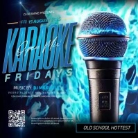 karaoke weekend party night ad template Post Instagram
