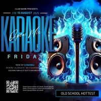 karaoke weekend party night ad template Instagram-opslag
