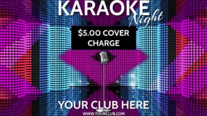 Violet Karaoke Night Digital Display Template