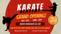 Karate Academy Grand Opening Digital Display Affichage numérique (16:9) template