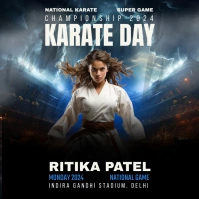 karate championship Instagram Post template