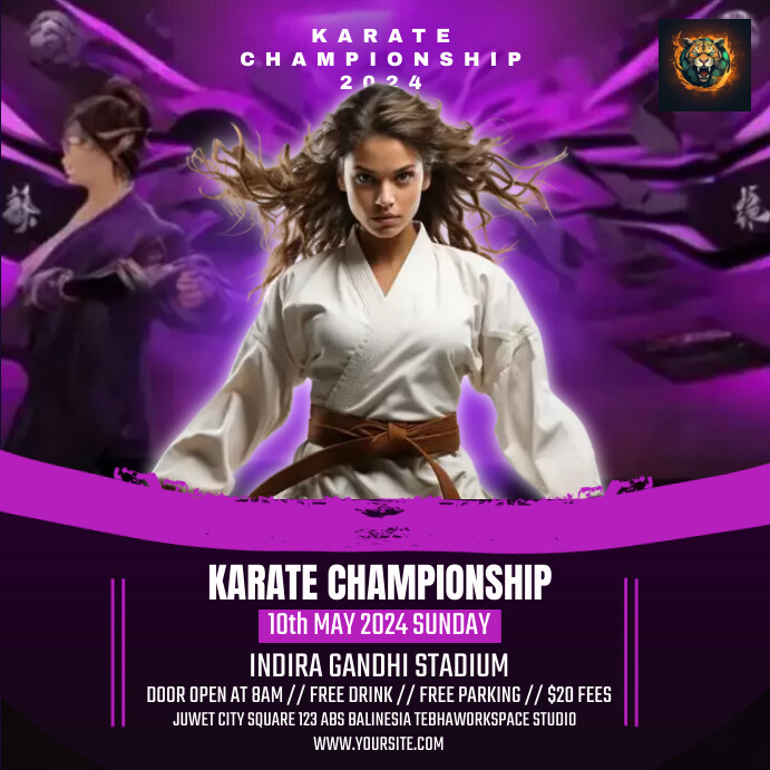 Karate Layout karate championship Template | PosterMyWall