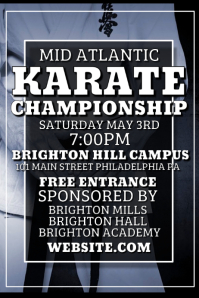 karate poster templates postermywall karate tournament flyer template
