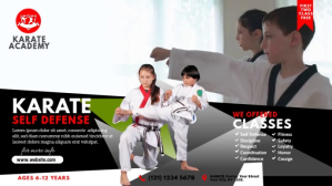 Karate Class Ad Facebook-covervideo (16:9) template