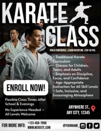 Karate Class Pamflet (Letter AS) template