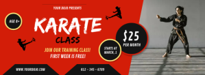 Karate Class Facebook Cover Photo template
