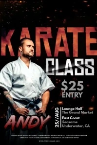 Karate Class Video Affiche template