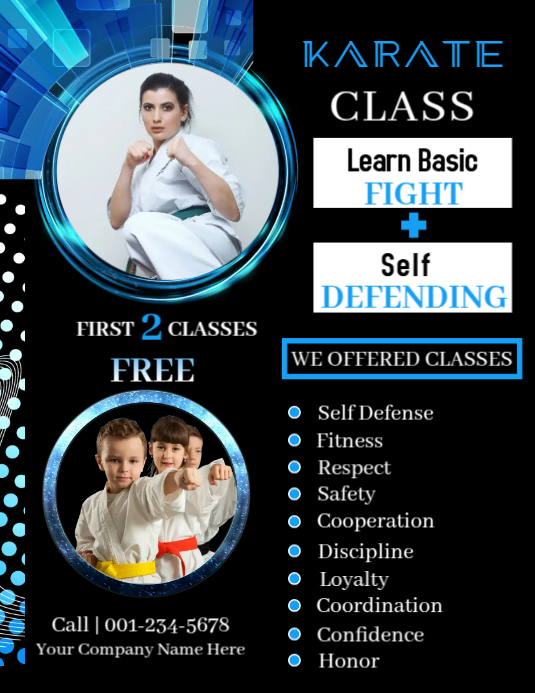 Karate Program Sample Karate Classes Template | PosterMyWall