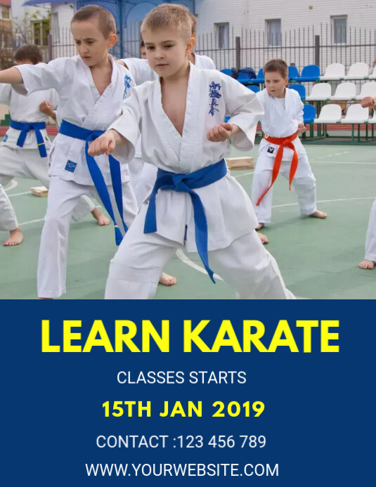 KARATE CLASSES FLYER TEMPLATE PosterMyWall