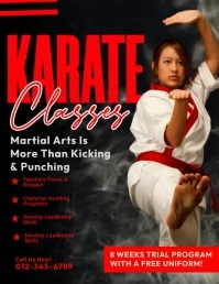 Karate Classes Poster Flyer (format US Letter) template