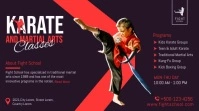 Karate classes promotion twitter post banner template