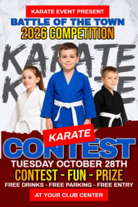Karate Contest Poster template