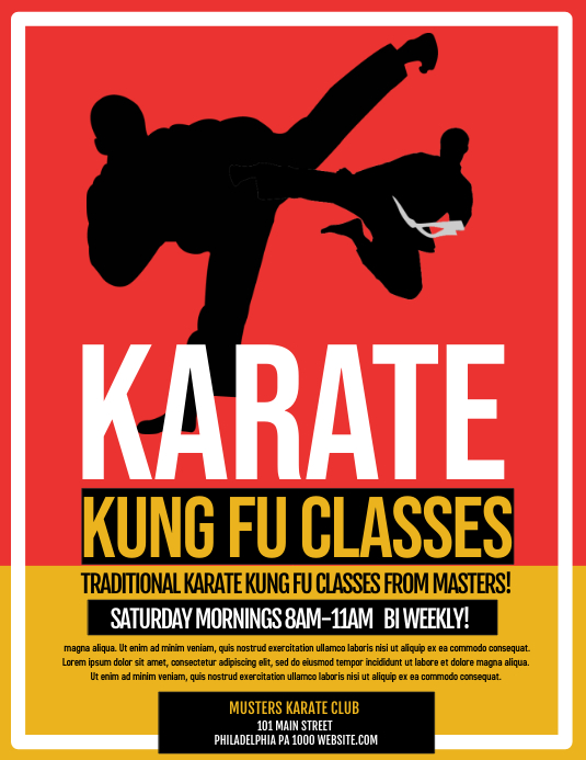 karate Template PosterMyWall