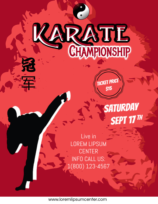 Karate Layout Karate Template | PosterMyWall