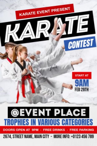 白色 Karate Event Iphosta Template