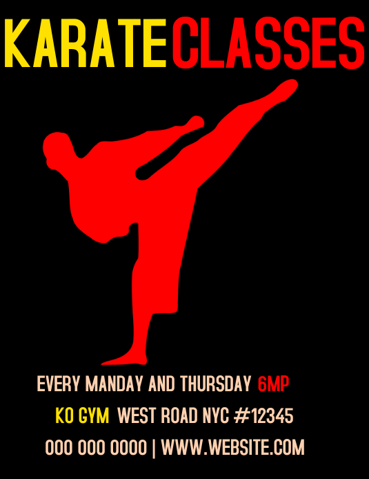 KARATE FLYER Template PosterMyWall