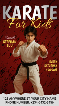 Karate For Kids Instagram Story template