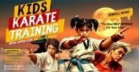 Karate Kids Training Banner Facebook Shared Image template