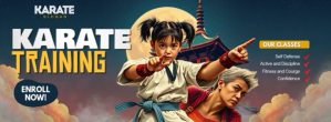Karate Kids Training Banner Facebook-omslagfoto template