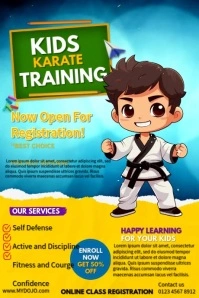 Karate Kids Training Plakkaat template