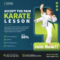 Karate Lesson Ads Publicación de Instagram template