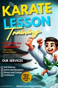 Karate Lesson Training Video Iphosta template