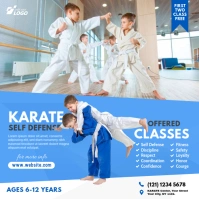 Karate Lessons Ad Instagram Plasing template