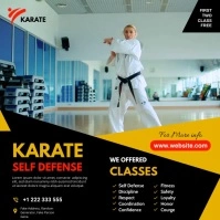 Karate Lessons Ad Square (1:1) template
