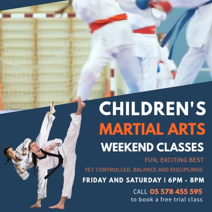 Karate Lessons Ad Instagram Post template