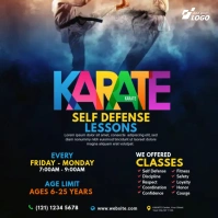 Karate Lessons Ad Template Square (1:1)