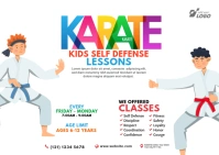 Karate Lessons Ad Template Postcard