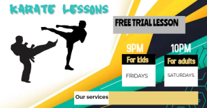 Karate lessons Iklan Facebook template