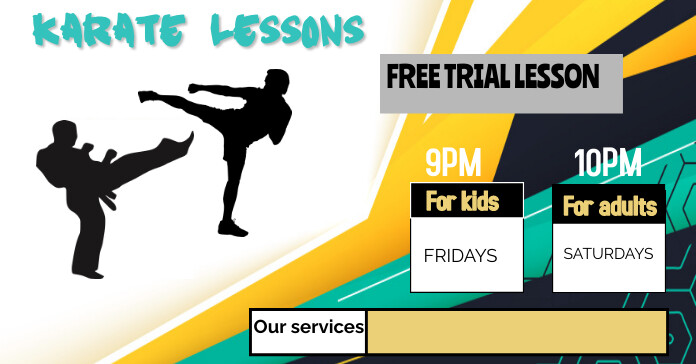Karate Sample Script Karate lessons Template | PosterMyWall