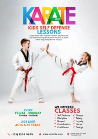 Karate Lessons Flyer A4 template