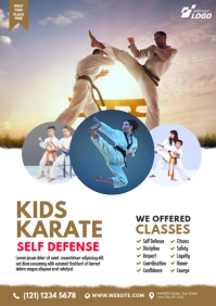 Karate Lessons Flyer Template A4