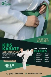 Karate Lessons Poster template