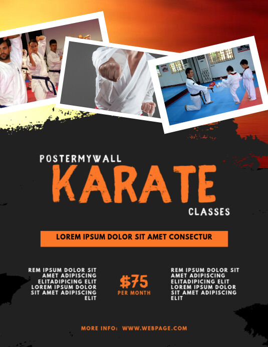 Karate Martial Arts Flyer Design Template PosterMyWall