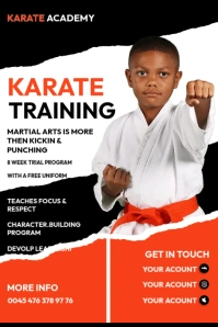 Karate poster Póster template