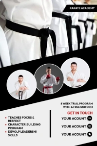 Karate poster Póster template