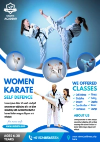 karate poster A4 template