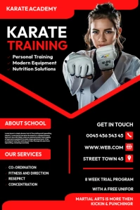 Karate poster Póster template