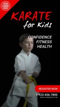 Karate School for Kids Insta Story template