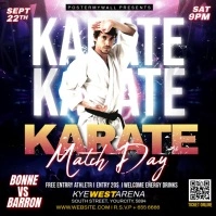 Karate Sport Flyer Instagram Post template