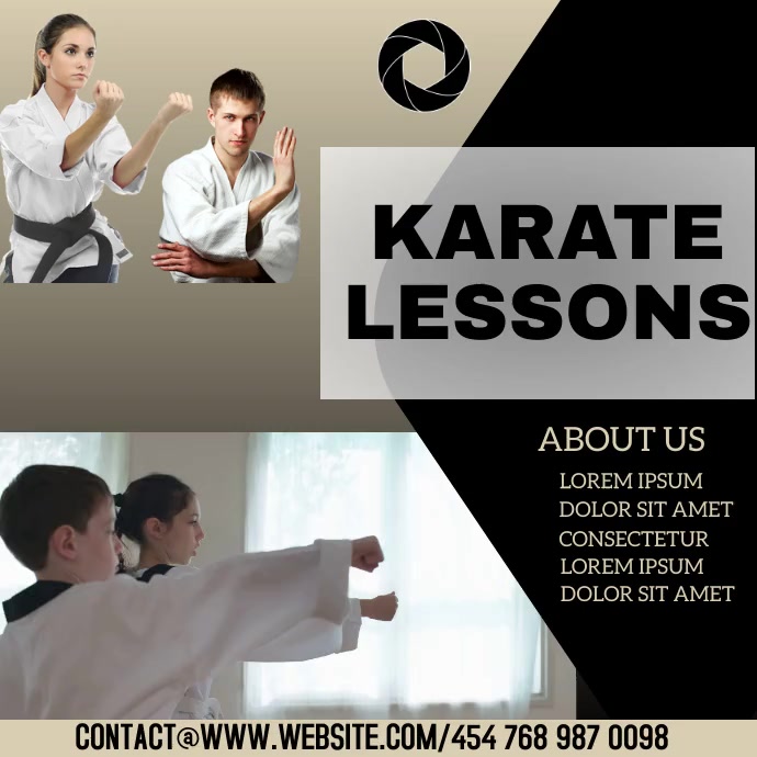 Karate template, Karate lessons Instagram Post