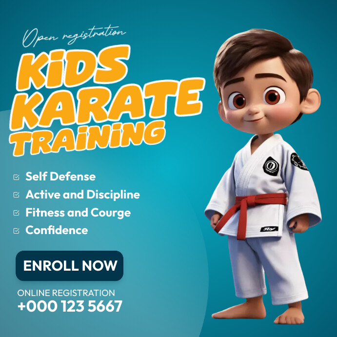 Karate Sample Script Copy of Karate Template | PosterMyWall