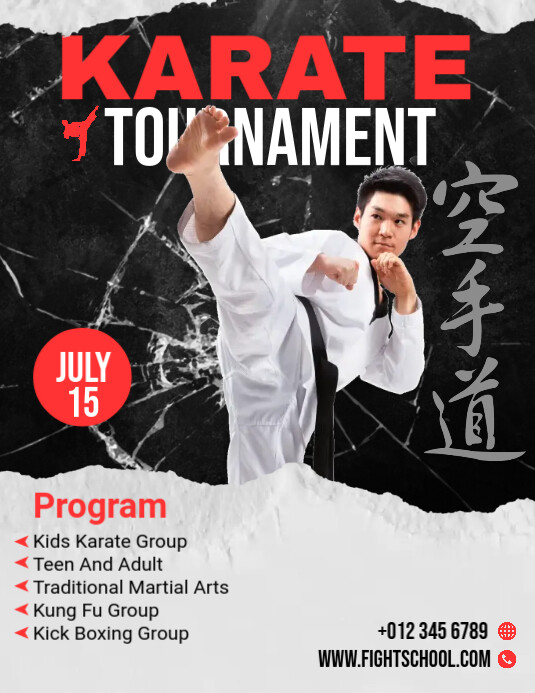 Karate Layout Karate Tournament Template | PosterMyWall